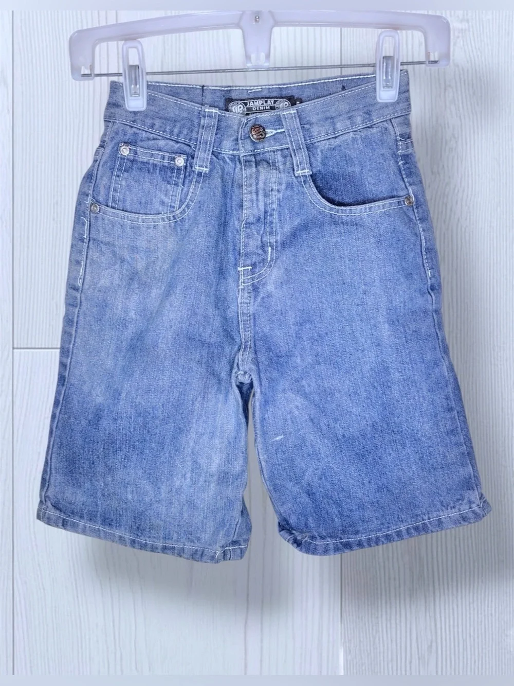 JAMPLAY Boys Denim Shorts | Medium Wash Classic Five-Pocket Jean Jorts